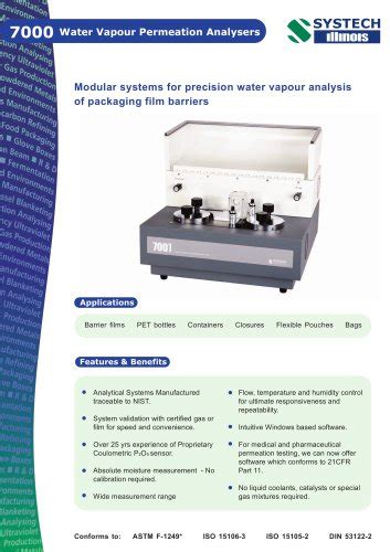 Water vapor permeation analyser 7000 